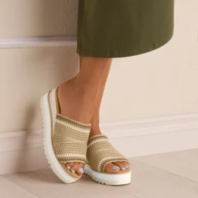 Diana-mulesandaler med kilklack för dam