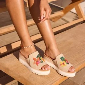 Diana-mulesandaler med kilklack för dam