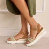 Diana-sandaler med kilklack för dam
