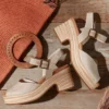 Isla Peep Toe-sandal med klack för dam