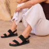 Marin-sandal med remmar för damer