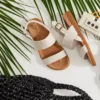 Marin-sandal med remmar för damer